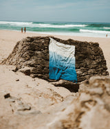 BEACH TOWEL BRIGHT BLUE GRADIENT