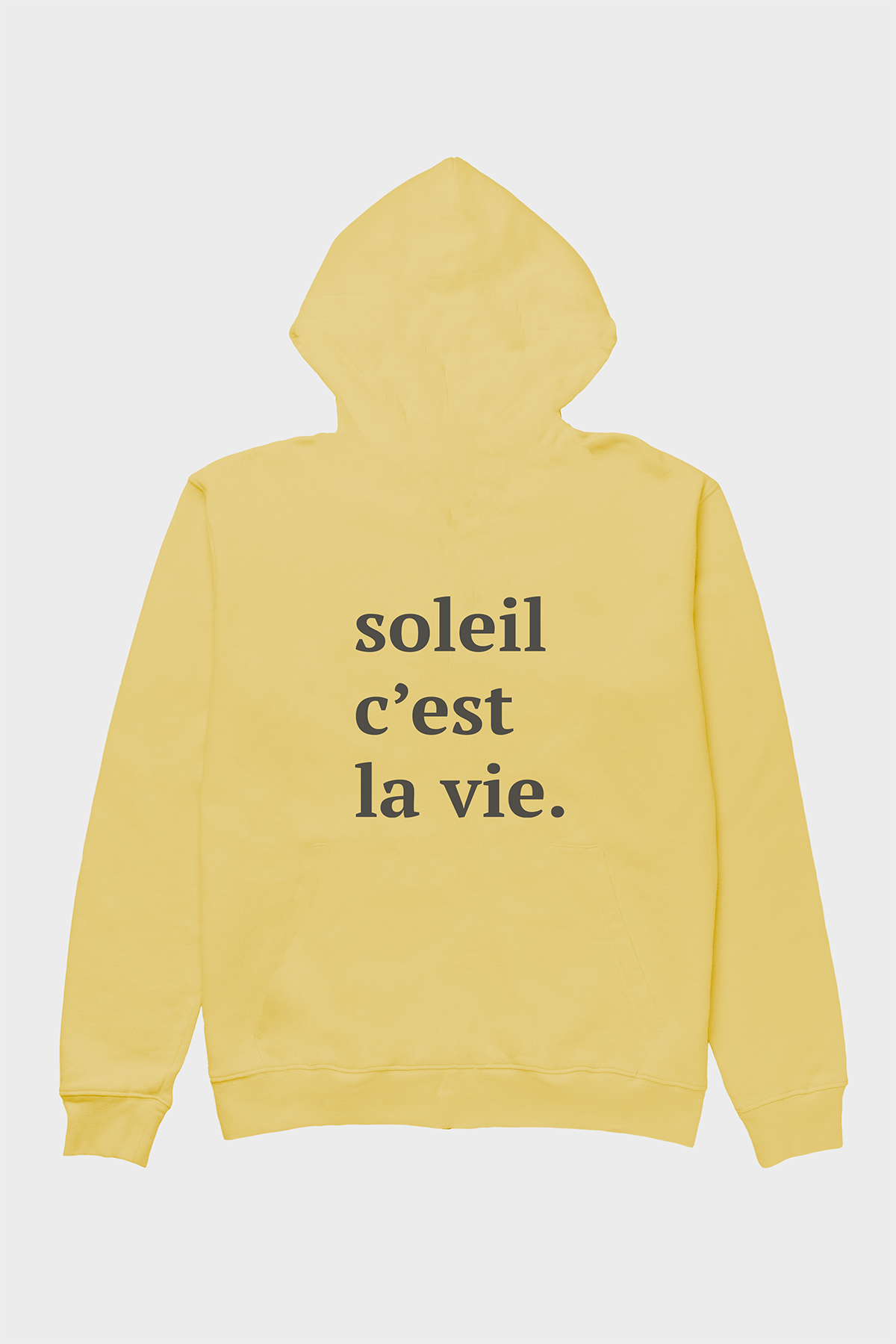 HOODIE ZIP PALE YELLOW