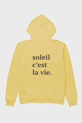HOODIE ZIP PALE YELLOW