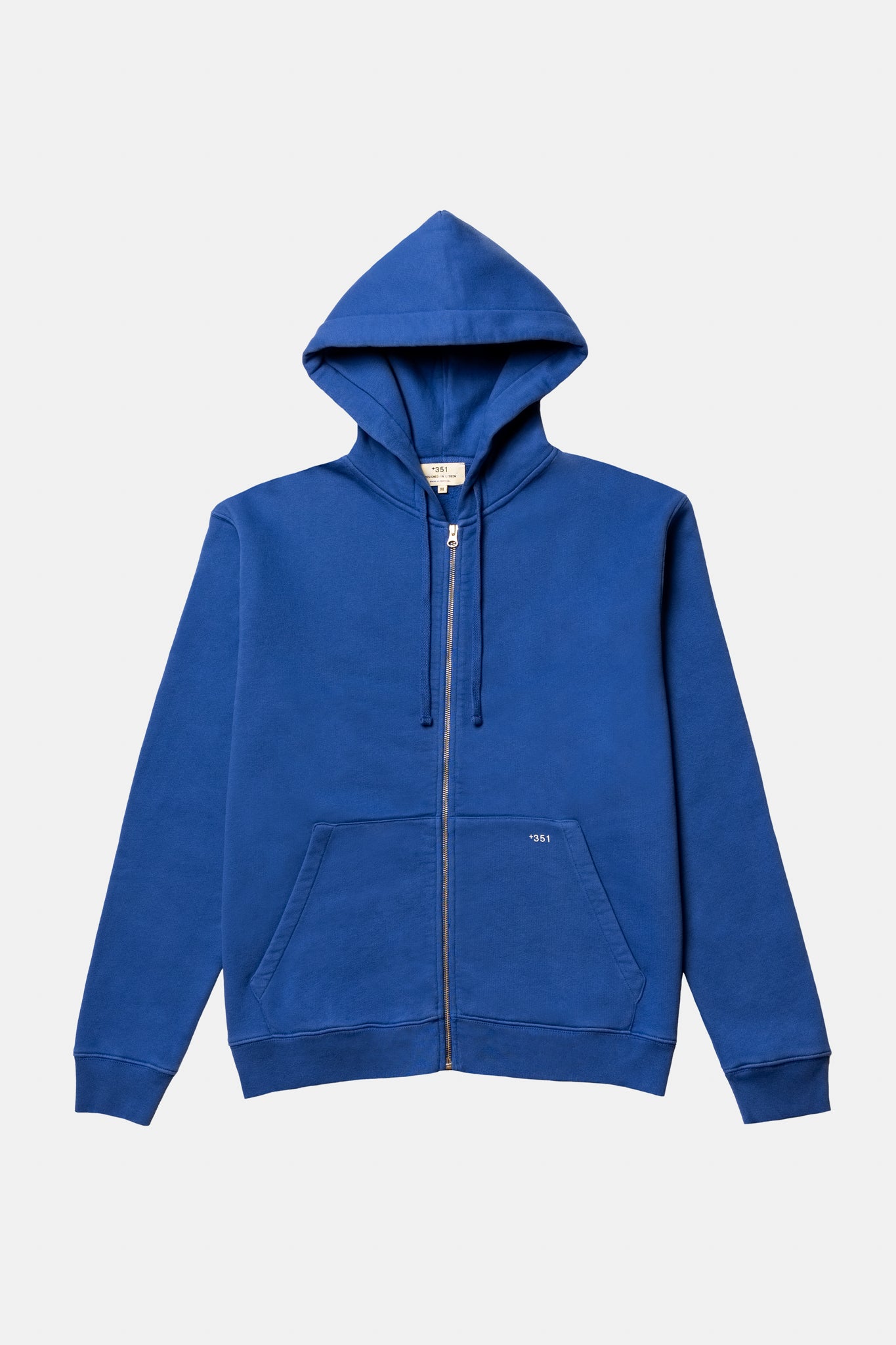 Kapuzenjacke mit Reißverschluss, Stahlblau