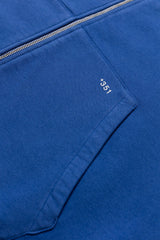 HOODIE ZIP STEEL BLUE