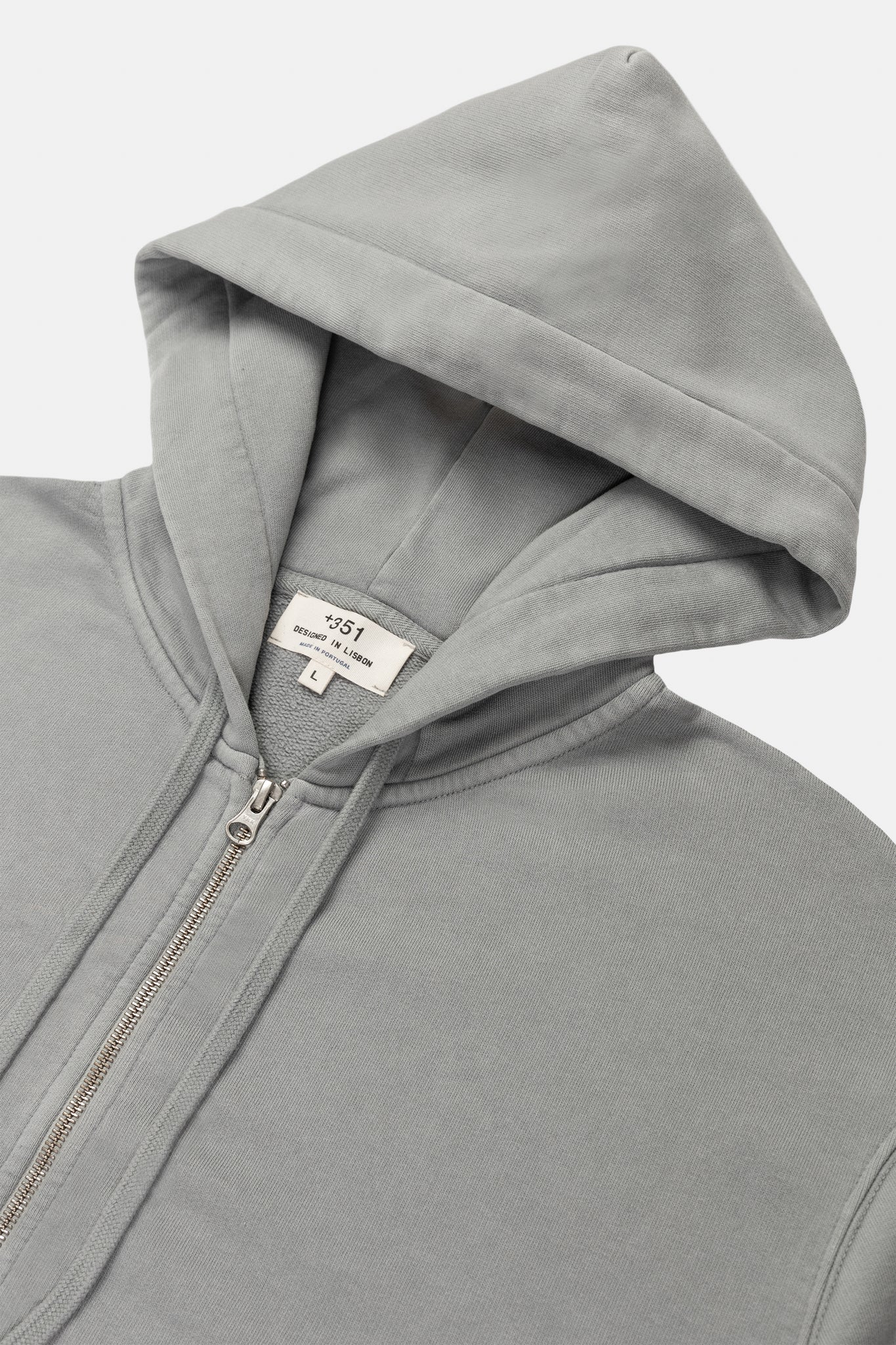 Kapuzenjacke mit Reißverschluss, Steingrau