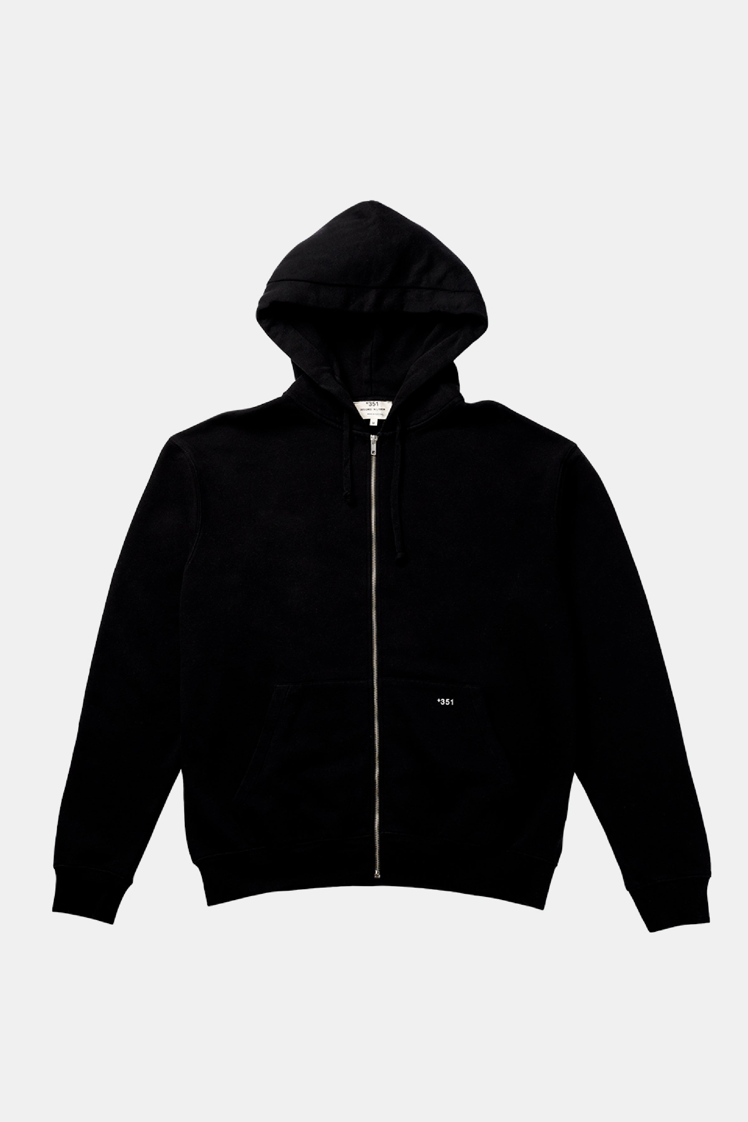 HOODIE ZIP BLACK