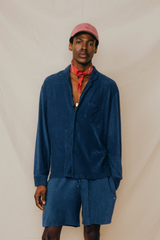 SHIRT LONG SLEEVE TERRY PETROL