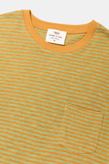 LONG SLEEVE STRIPES CAMEL/PASTEL GREEN