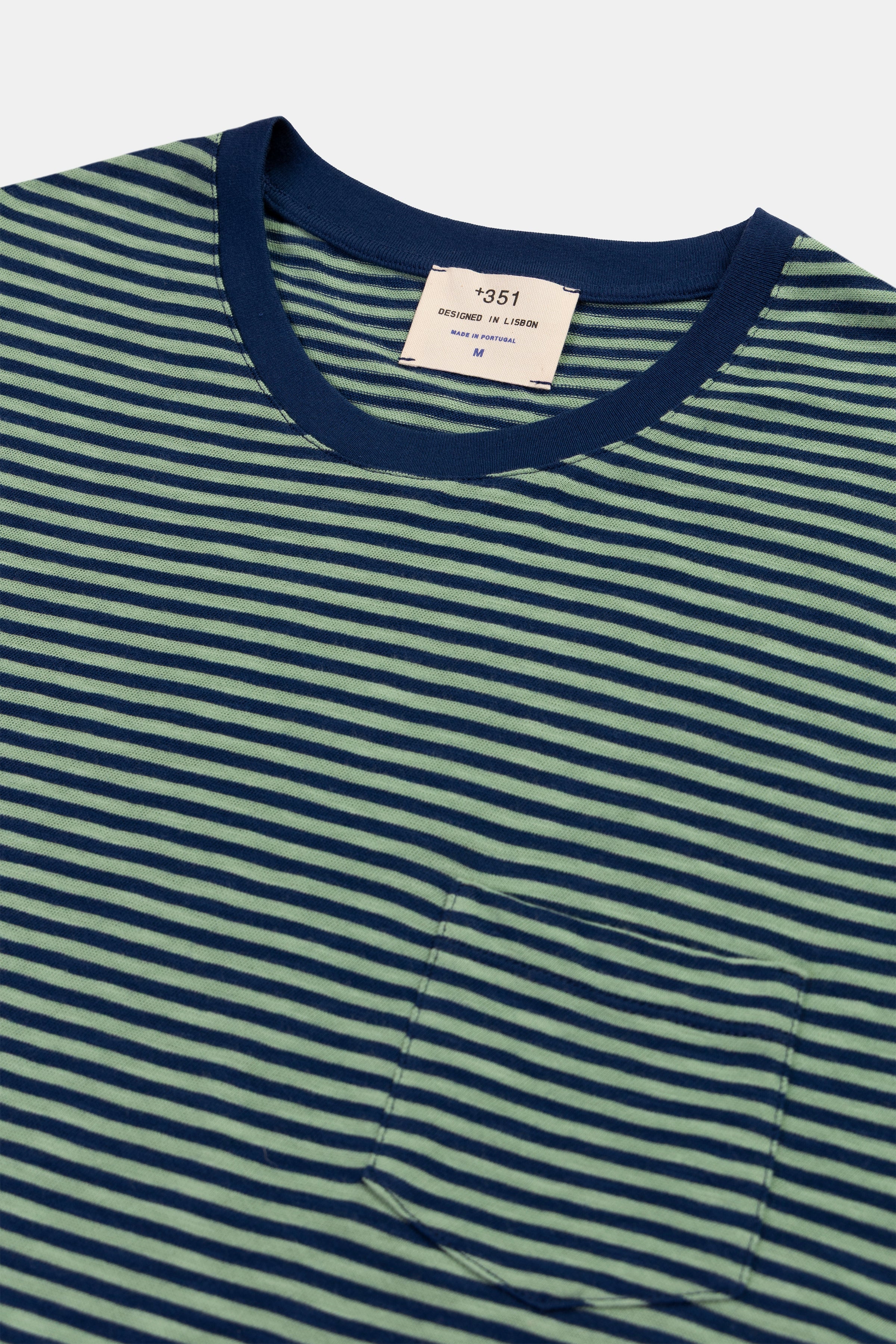 T-SHIRT STRIPES PETROL/ ICY GREEN