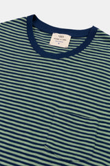 T-SHIRT STRIPES PETROL/ ICY GREEN