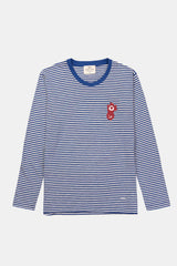 LONG SLEEVE STRIPES PETROL/OFF-WHITE FLOWER