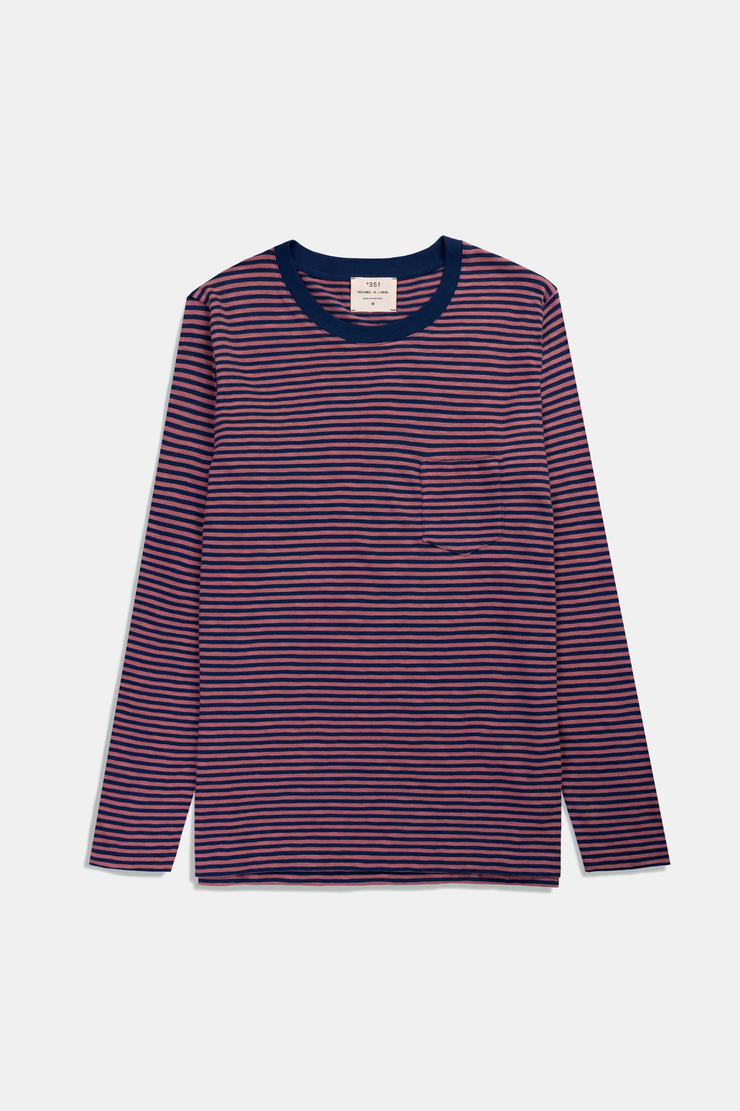 LONG SLEEVE STRIPES ROSE/PETROL