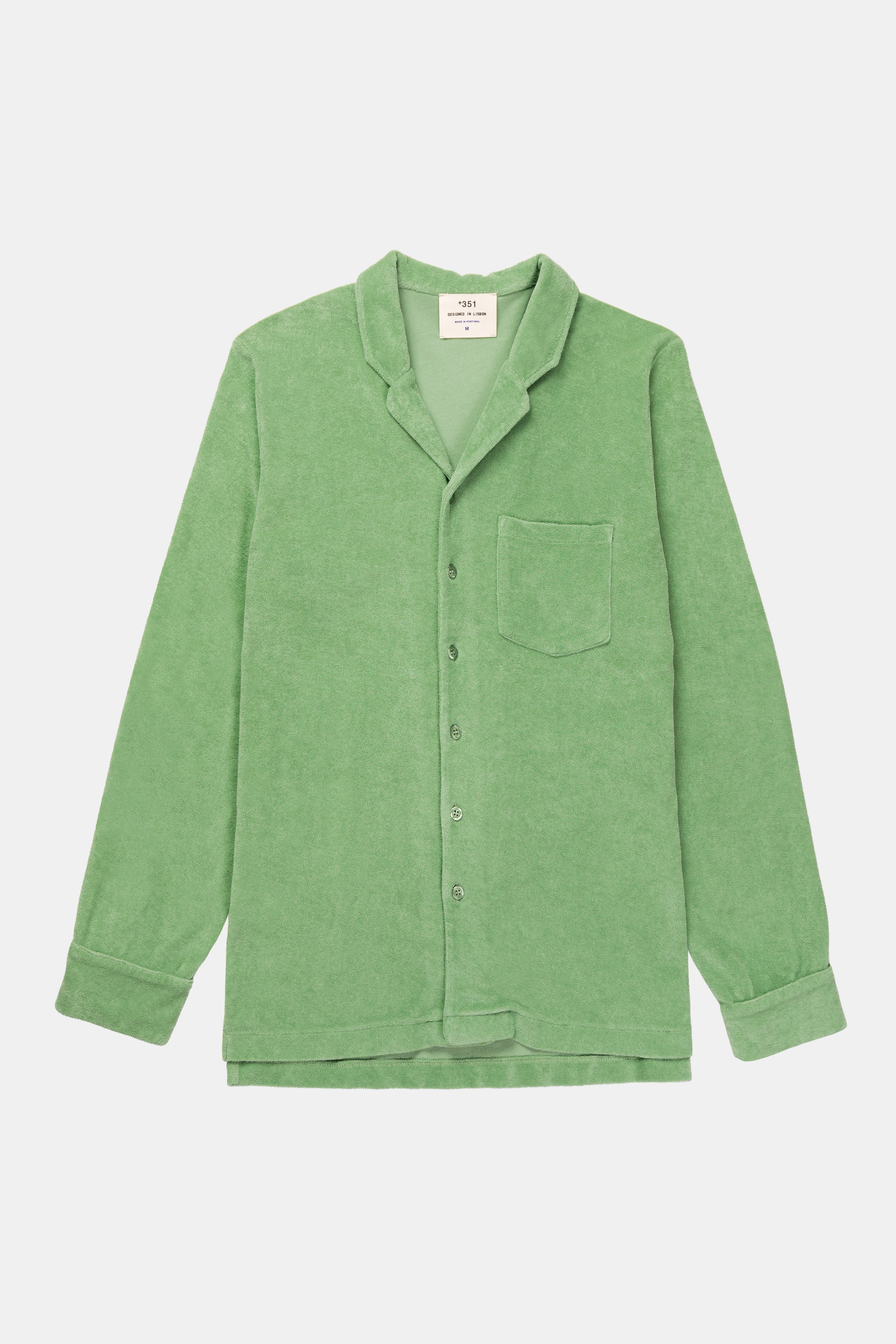 SHIRT LONG SLEEVE TERRY PASTEL GREEN