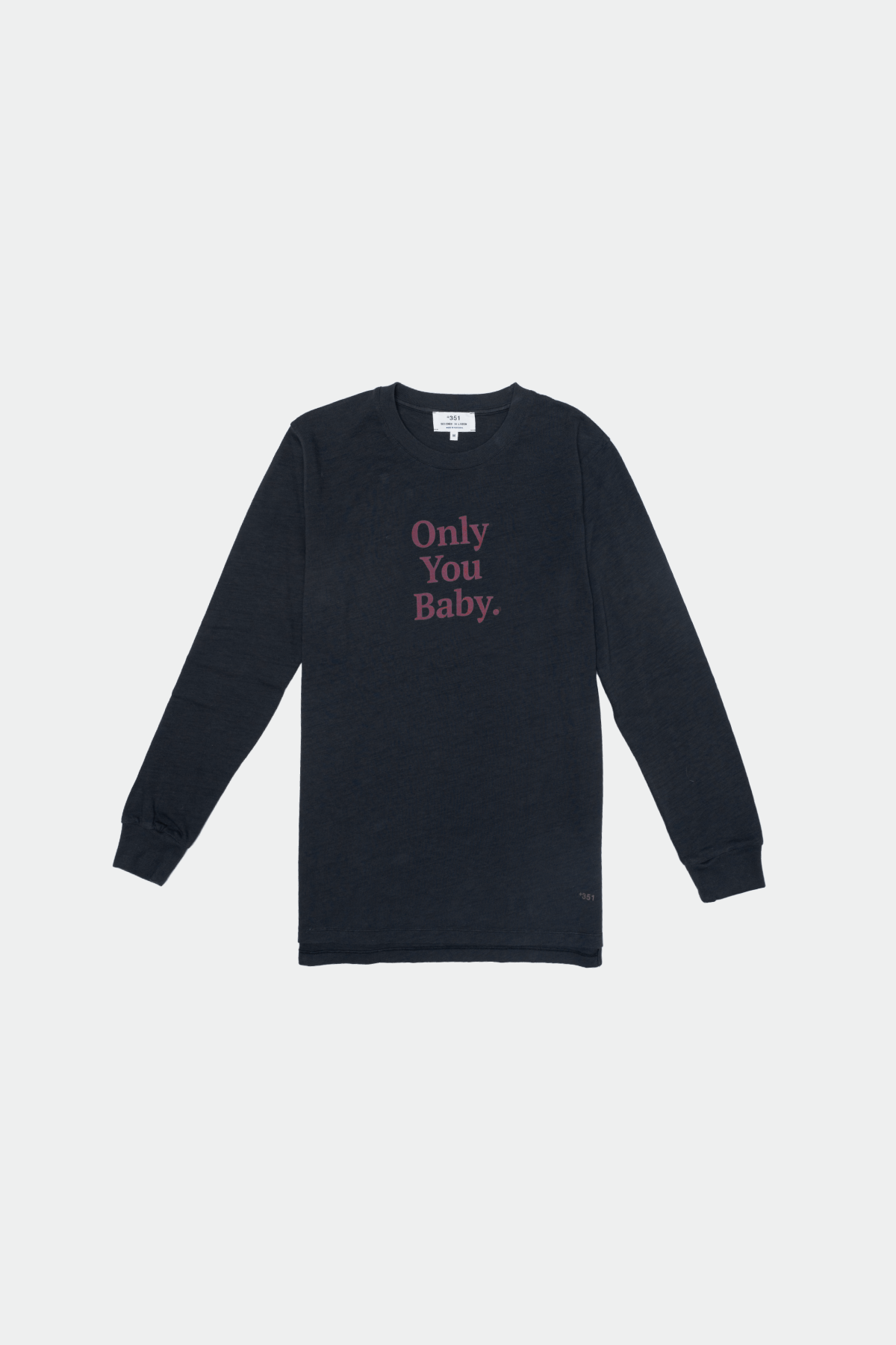 LONG SLEEVE GRAPHIC ONLY YOU BABY CHARCOAL & AUBERGINE