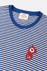 LONG SLEEVE STRIPES PETROL/OFF-WHITE FLOWER