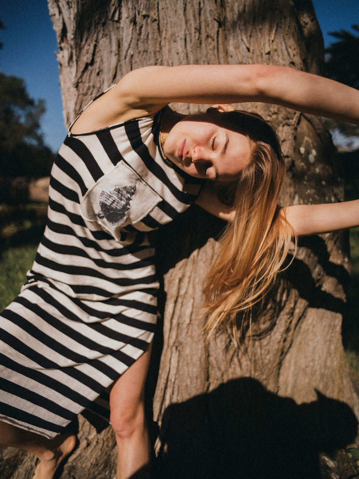 LONG DRESS GRAPHIC SEASHELL CRU/BLACK