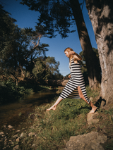 LONG DRESS GRAPHIC SEASHELL CRU/BLACK