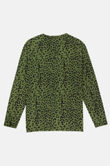 LONG SLEEVE LEOPARD GREEN