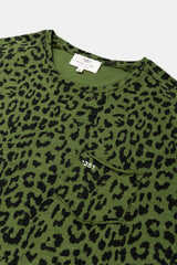 LONG SLEEVE LEOPARD GREEN