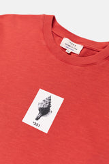 LONG SLEEVE GRAPHIC SEASHELL FRAMBOISE
