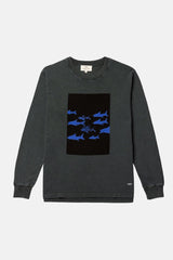 LONG SLEEVE GRAPHIC SHARKS CHARCOAL/SHARKS