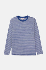 LONG SLEEVE STRIPES STEEL BLUE/CRU