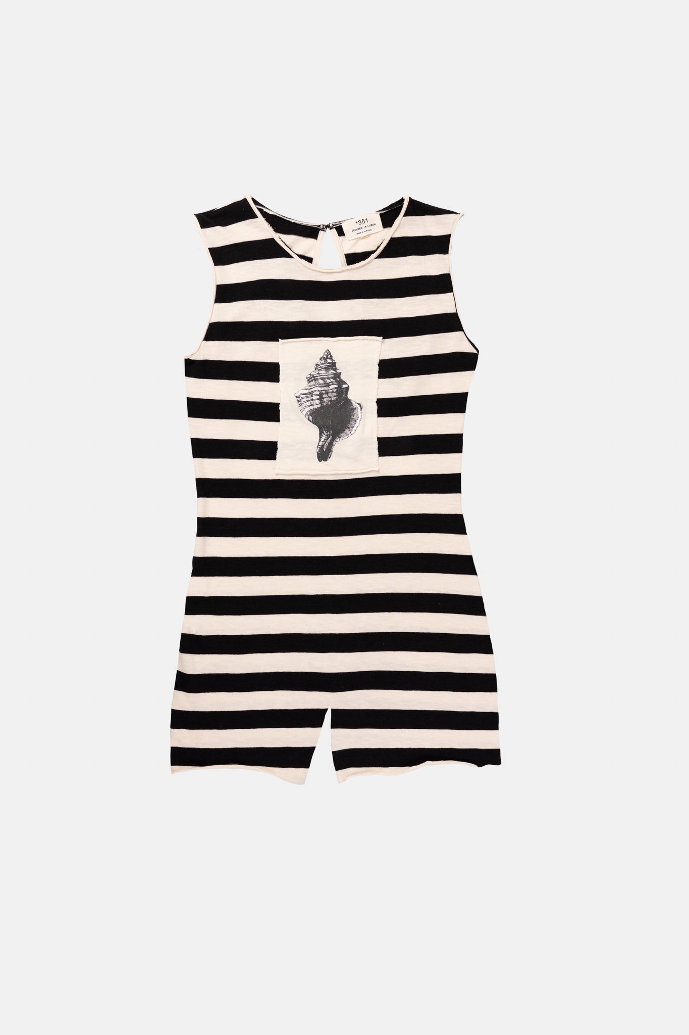 MINI JUMPSUIT GRAPHIC SEASHELL CRU/BLACK