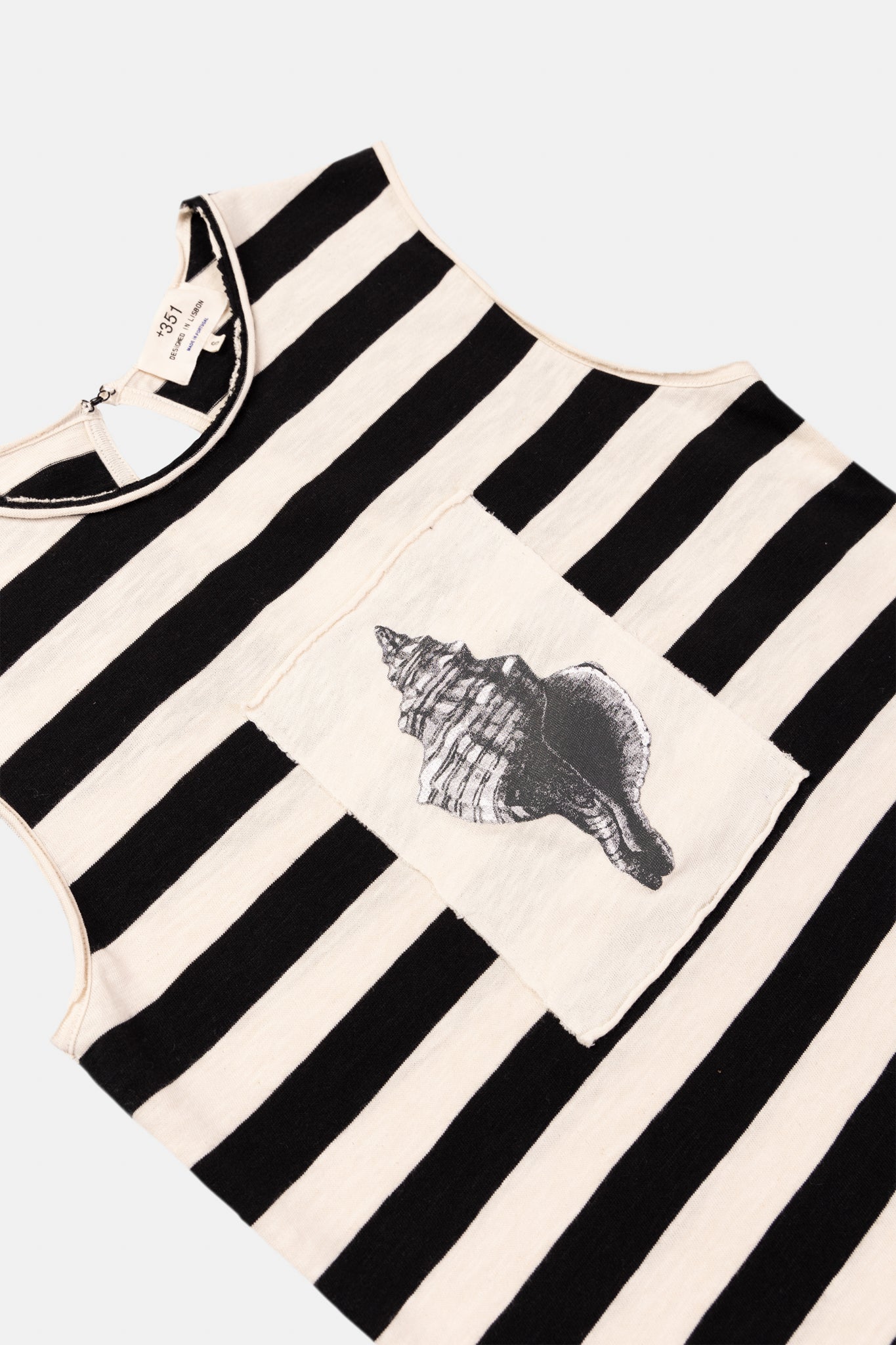 MINI DRESS GRAPHIC SEASHELL CRU/BLACK