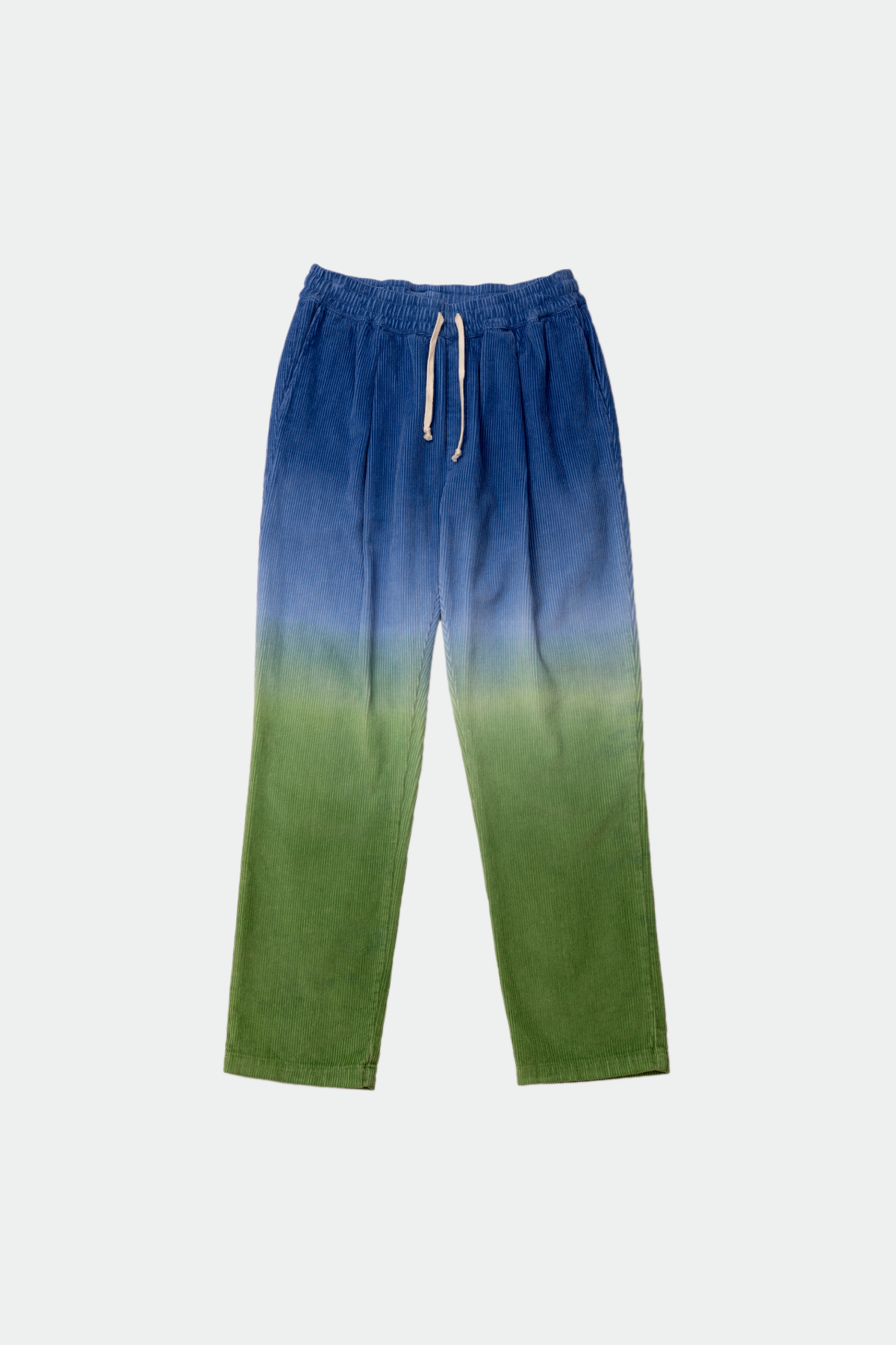 LIMTED EDITION PANTS CORDS GRADIENT TURTLE GREEN & STEEL BLUE