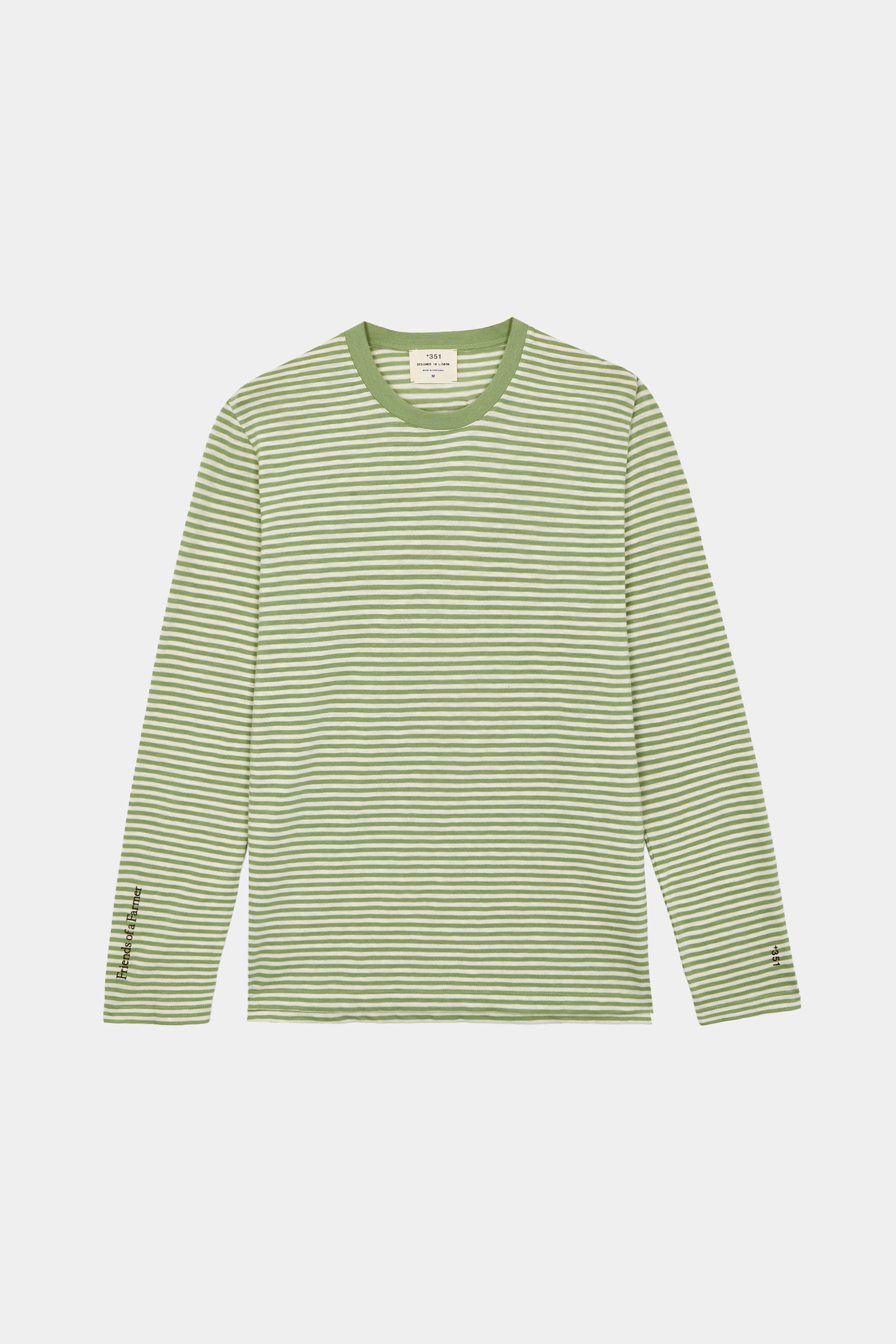 LONG SLEEVE STRIPES FOF CRU/PASTEL GREEN
