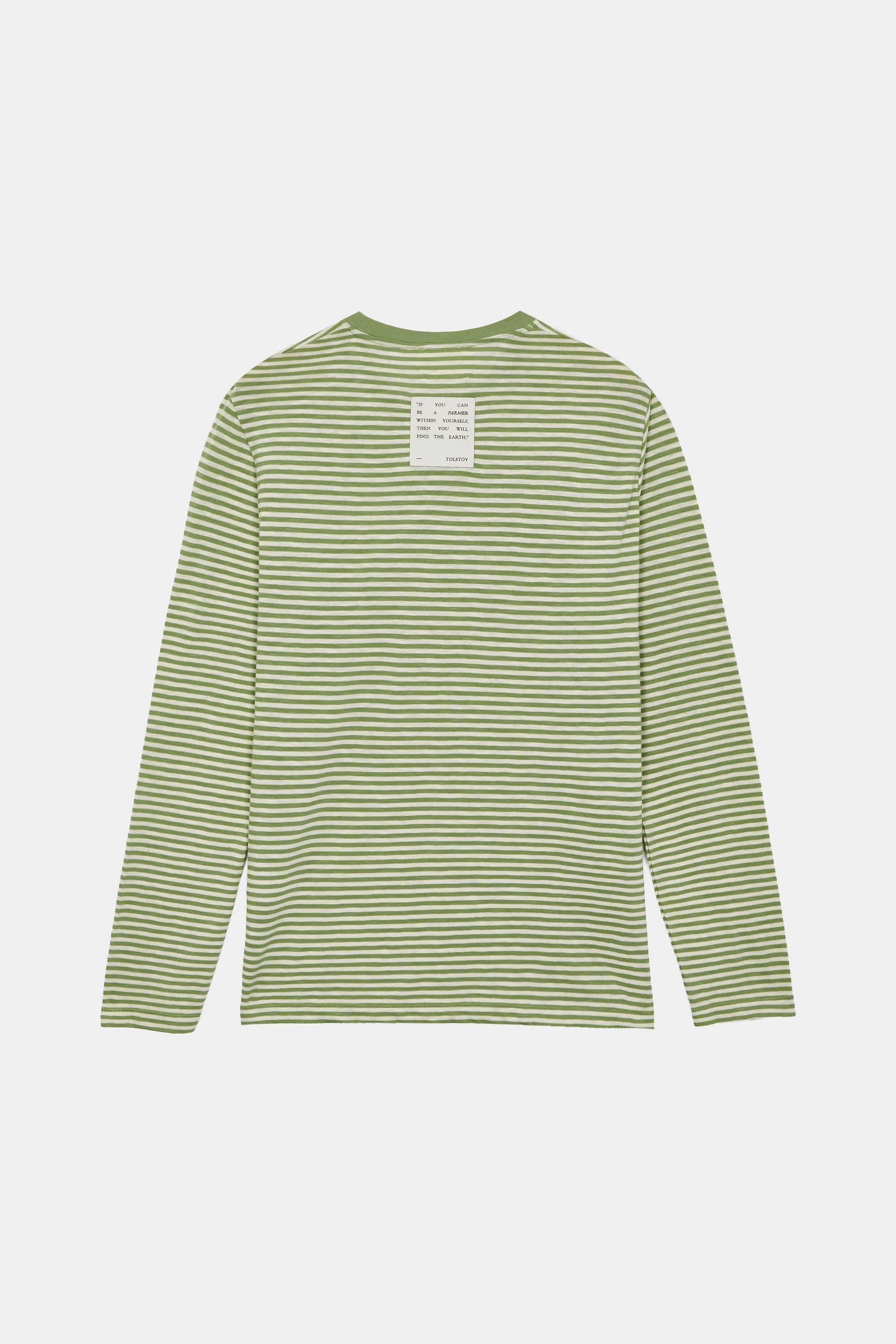 LONG SLEEVE STRIPES FOF CRU/PASTEL GREEN
