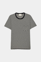 T-SHIRT STRIPES BLACK/ OFF-WHITE