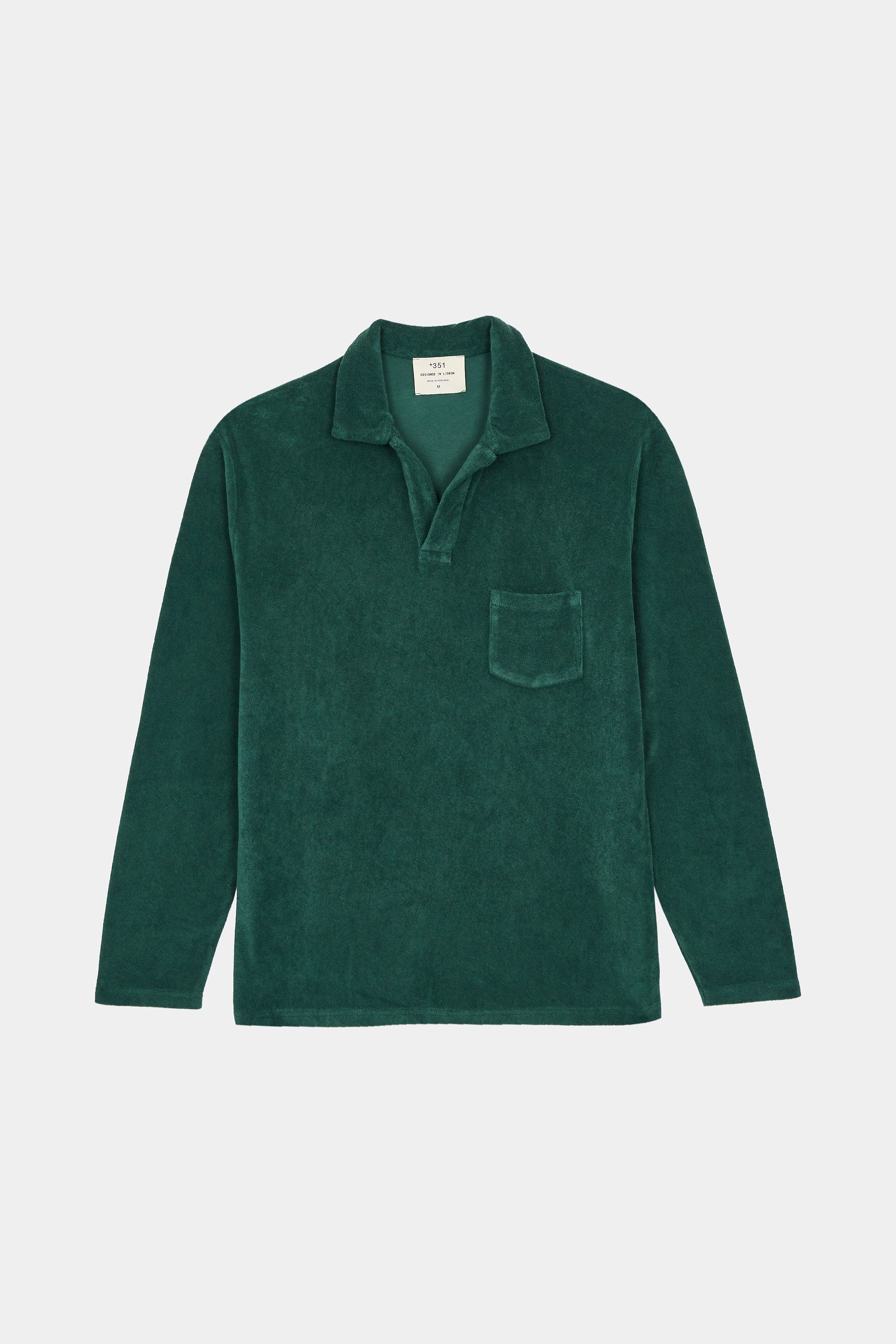 POLO LONG SLEEVE TERRY DEEP GREEN
