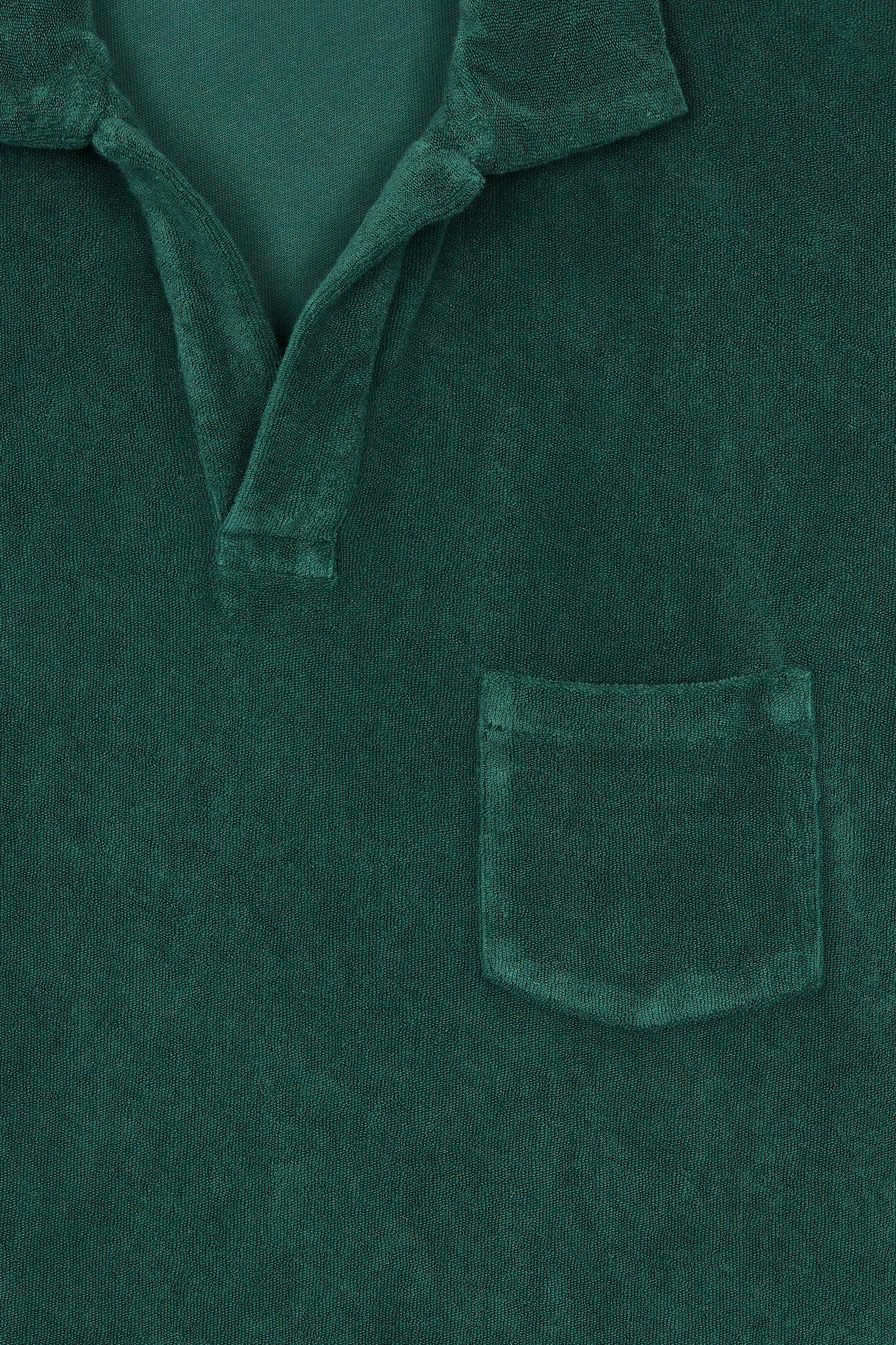 POLO LONG SLEEVE TERRY DEEP GREEN