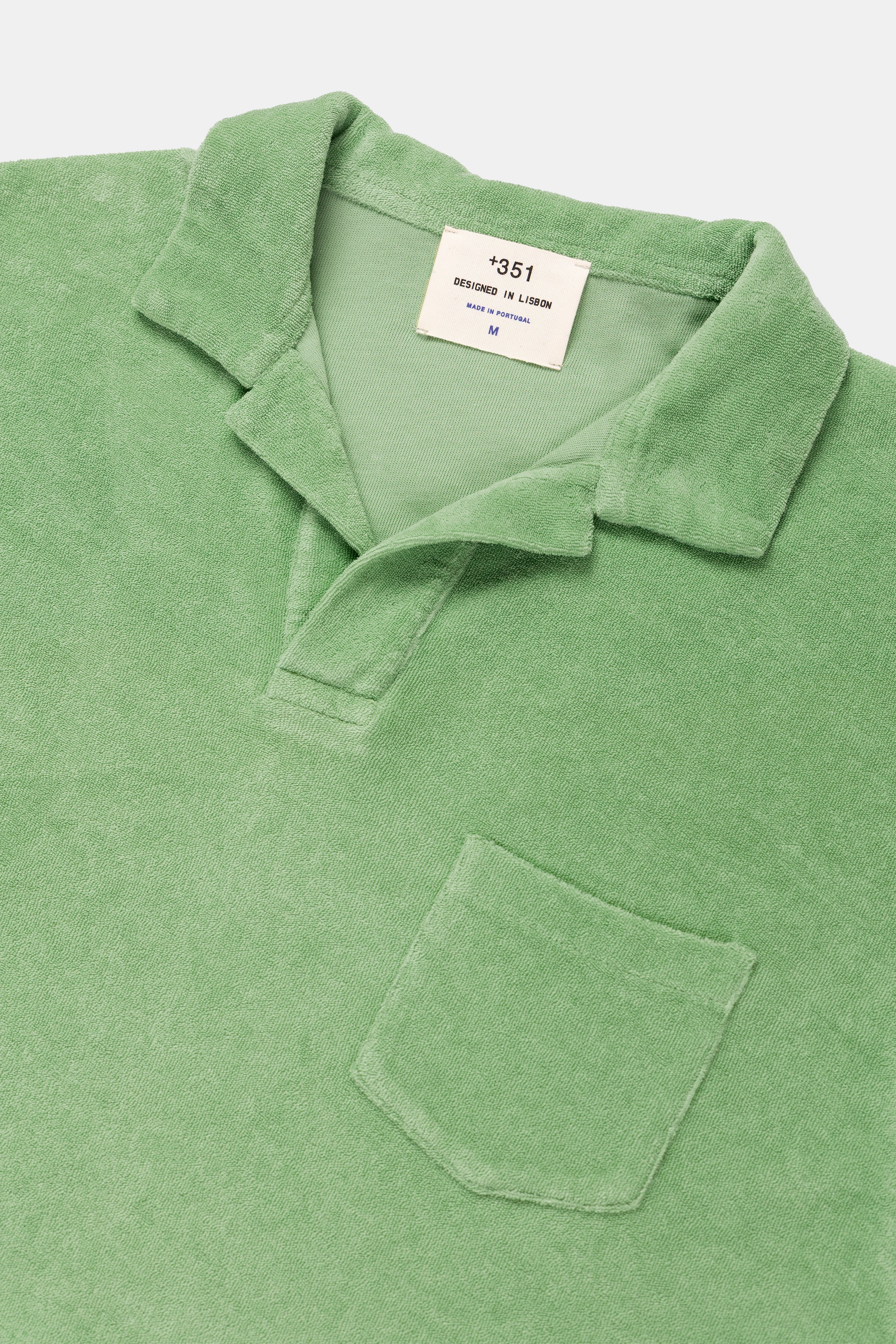 POLO LONG SLEEVE TERRY PASTEL GREEN