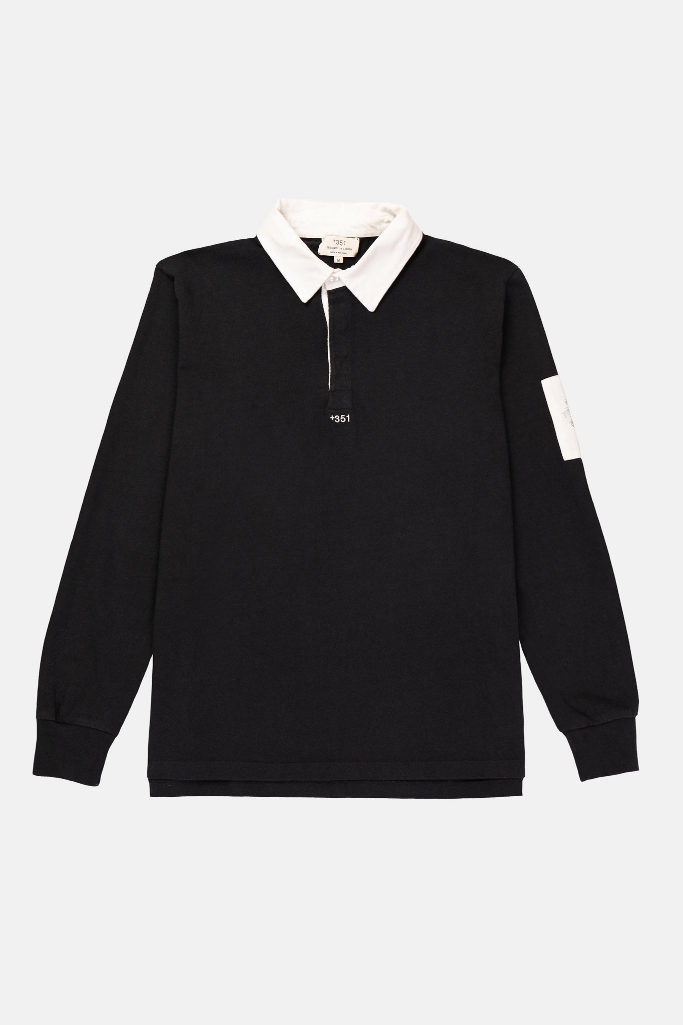 SWEATSHIRT RUGBY POLO BLACK/OFF-WHITE