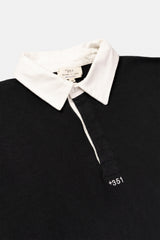 SWEATSHIRT RUGBY POLO BLACK/OFF-WHITE