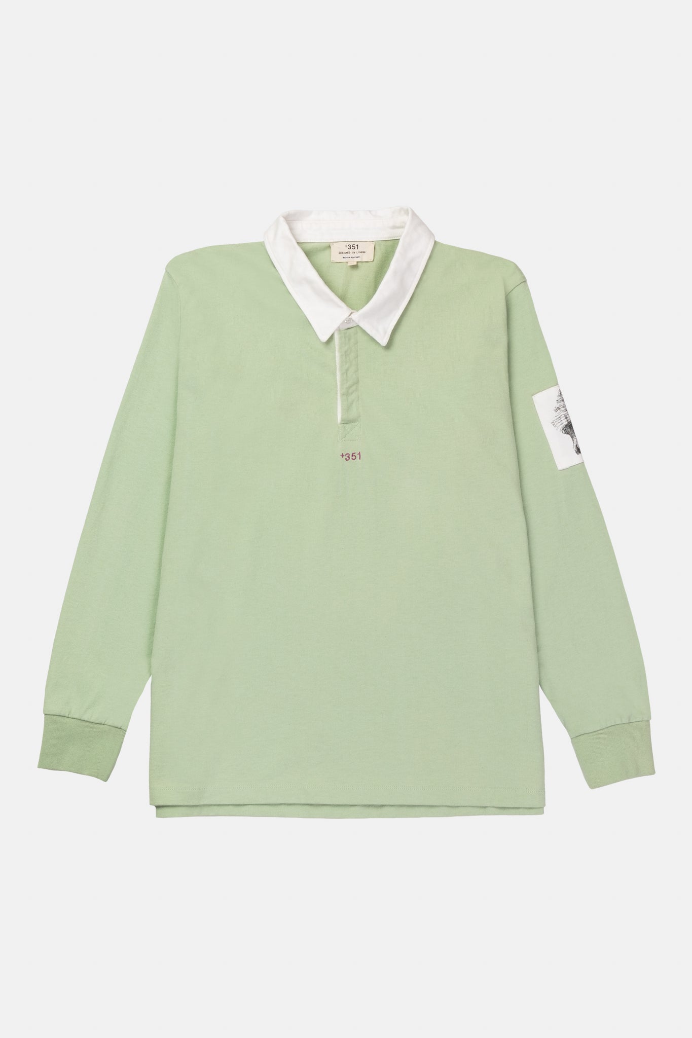 SWEATSHIRT RUGBY POLO WATER GREEN/CRU