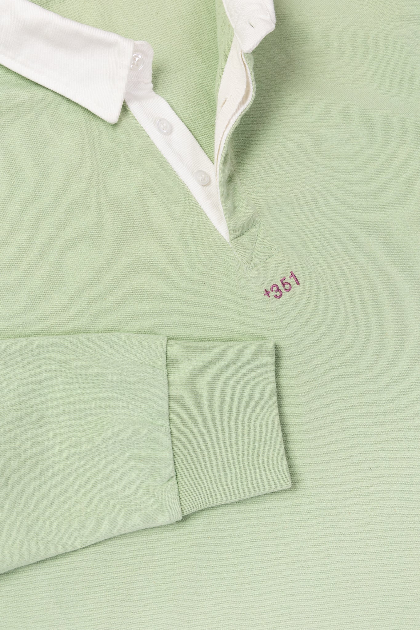 SWEATSHIRT RUGBY POLO WATER GREEN/CRU