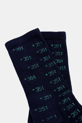 SOCKS +351 PETROL/ICY GREEN