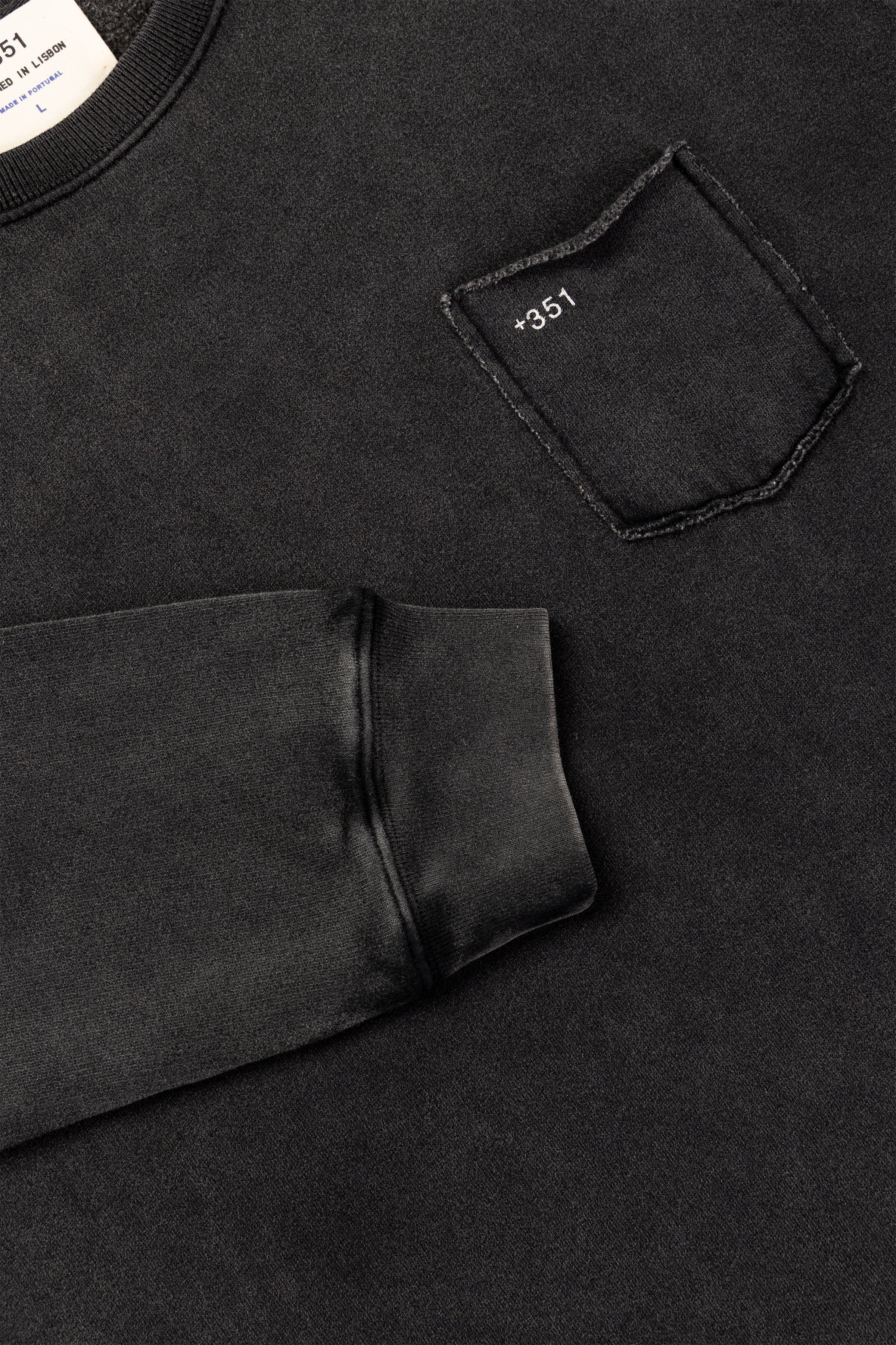 SWEATSHIRT ESSENTIAL BLACK FADE OUT