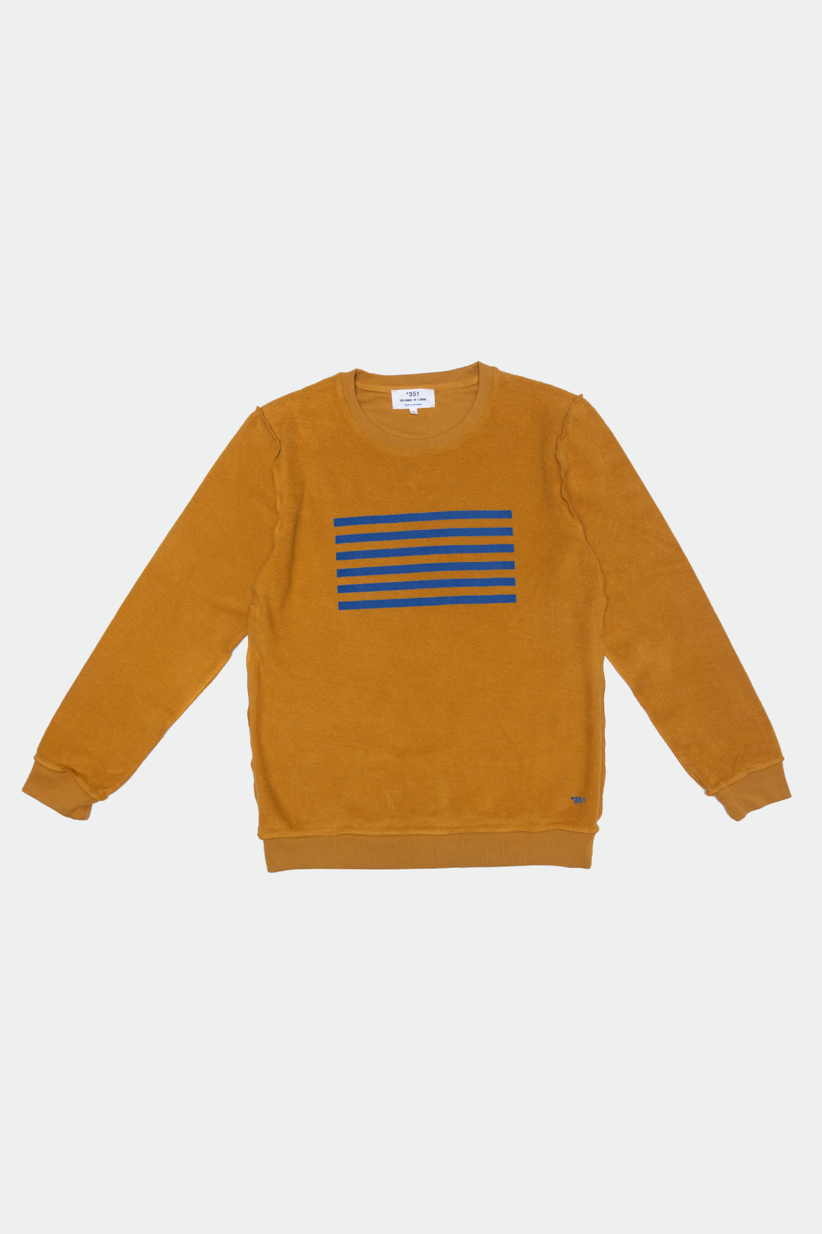 SWEATSHIRT GRAPHIC FREQUENCY INSIDE OUT SAND/STEEL BLUE