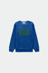 SWEATSHIRT GRAPHIC FREQUENCY INSIDE OUT STEEL BLUE / TURTLE