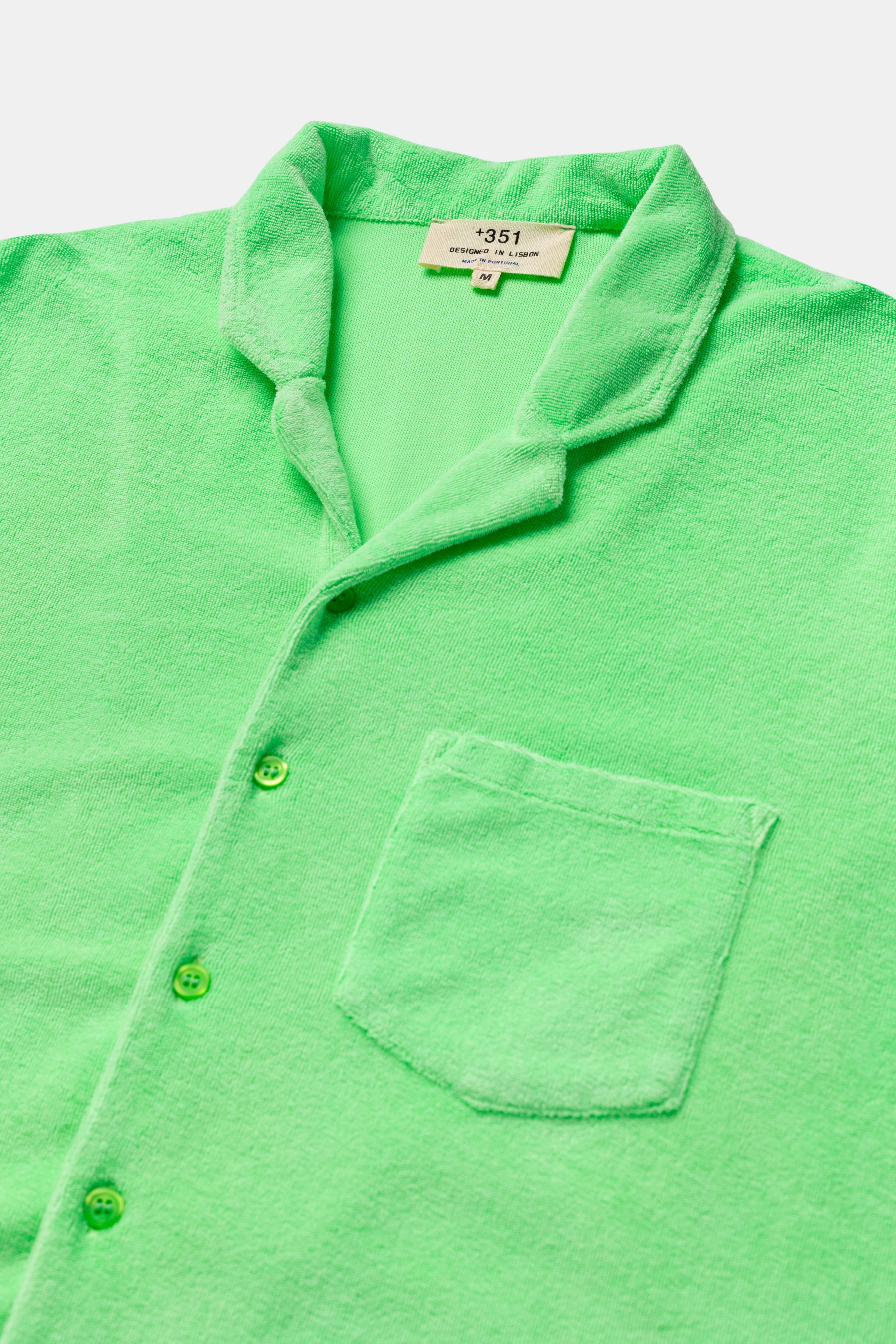 SHIRT LONG SLEEVE TERRY NEON GREEN