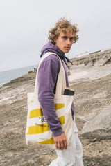 TOTE BAG STRIPES LIME