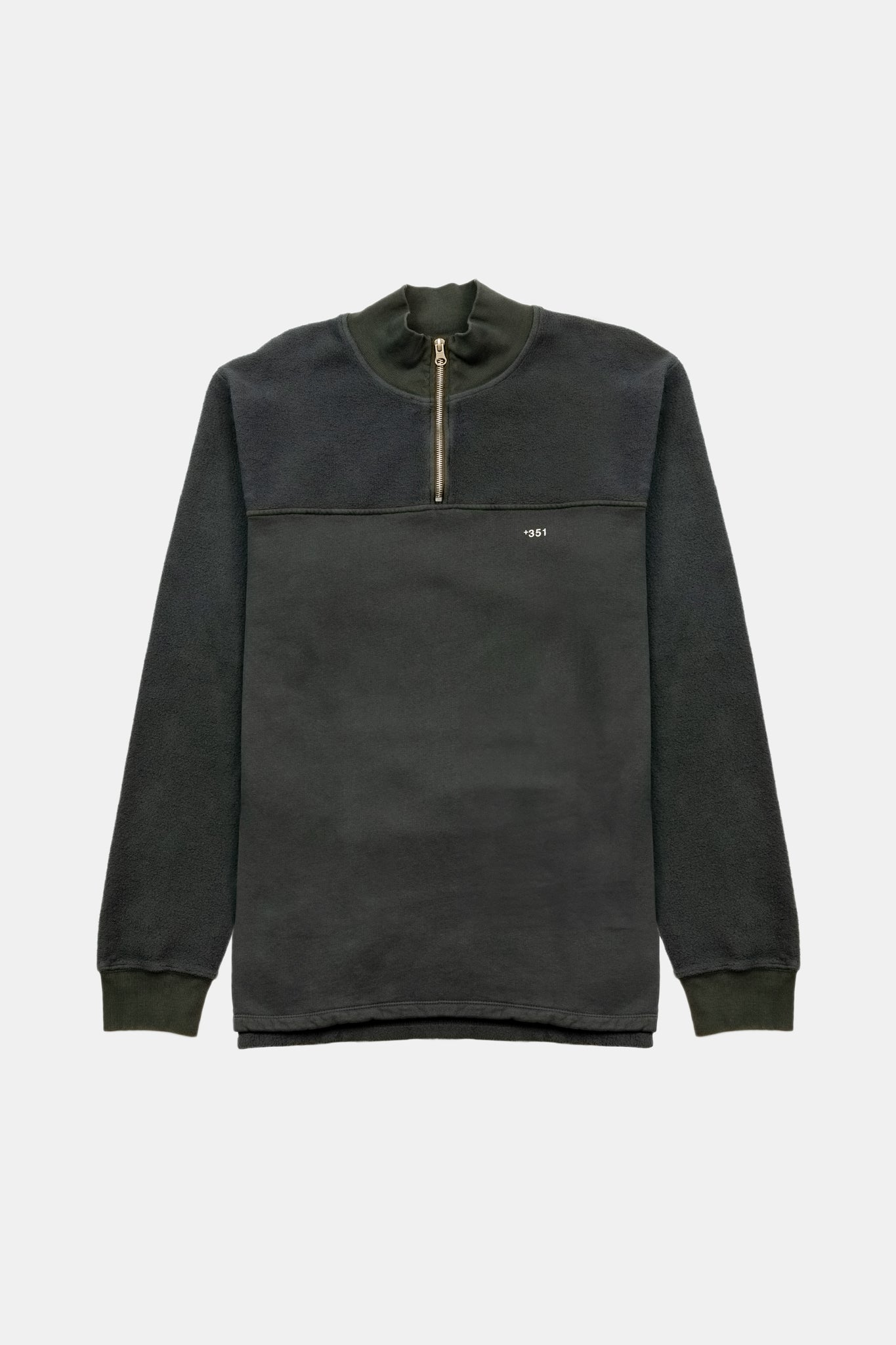 SWEATSHIRT ZIP CHARCOAL