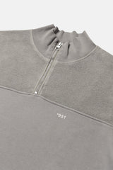 SWEATSHIRT ZIP STONE GREY