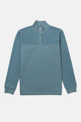 SWEATSHIRT ZIP STONED BLUE