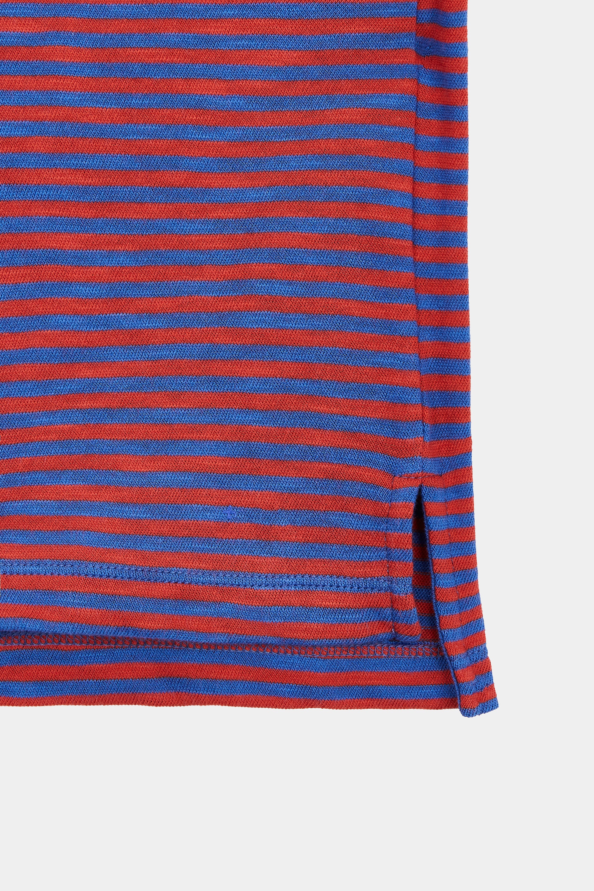 T-SHIRT STRIPES AZURE FLAME/CORAL