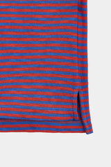 T-SHIRT STRIPES AZURE FLAME/CORAL