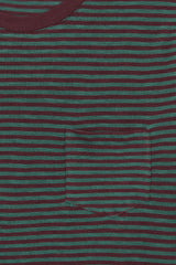 T-SHIRT STRIPES FIG/DEEP GREEN