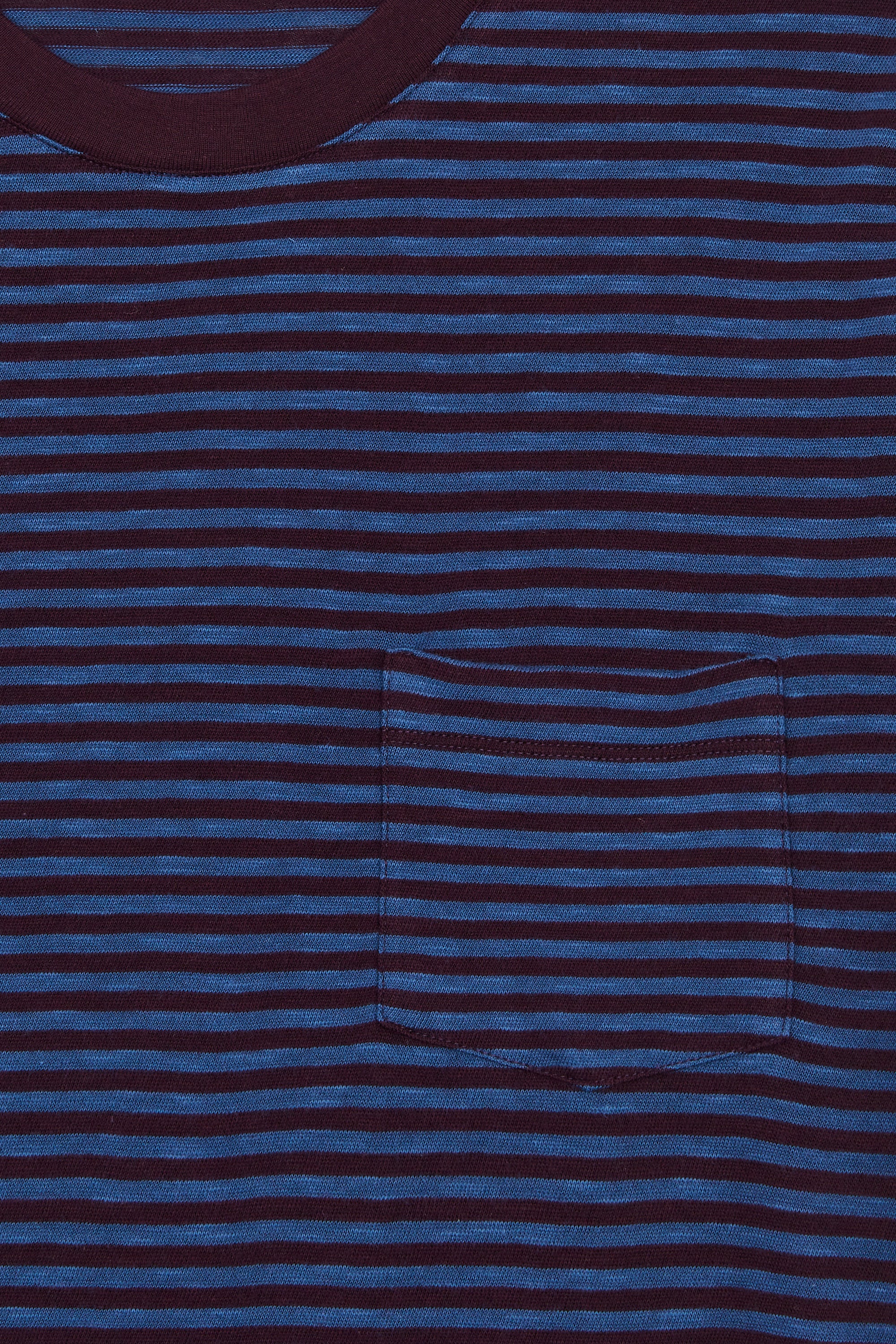 T-SHIRT STRIPES PETROL/FIG