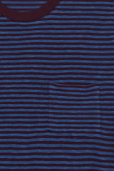 T-SHIRT STRIPES PETROL/FIG